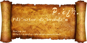 Pásztor Ábrahám névjegykártya