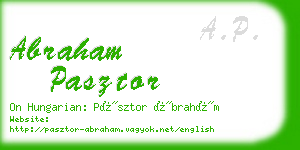 abraham pasztor business card